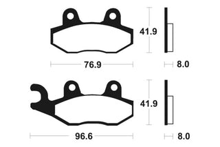 TECNIUM MX/ATV Sintered Metal Brake pads - MO111