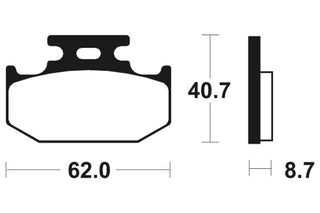 TECNIUM MX/ATV Sintered Metal Brake pads - MO132