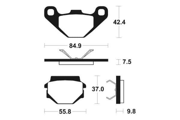 TECNIUM MX/ATV Sintermetall-Bremsbeläge - MO192