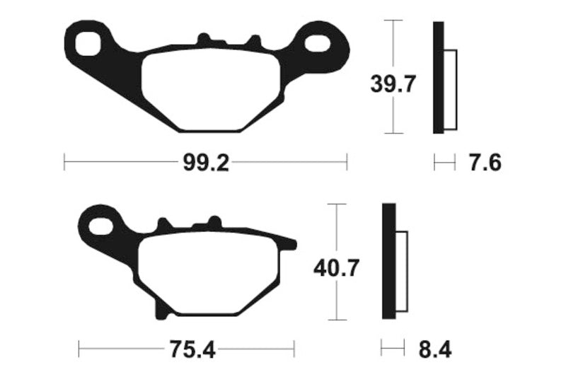 TECNIUM MX/ATV Sintered Metal Brake pads - MO202