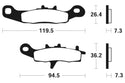 TECNIUM MX/ATV Sintermetall-Bremsbeläge - MO226 