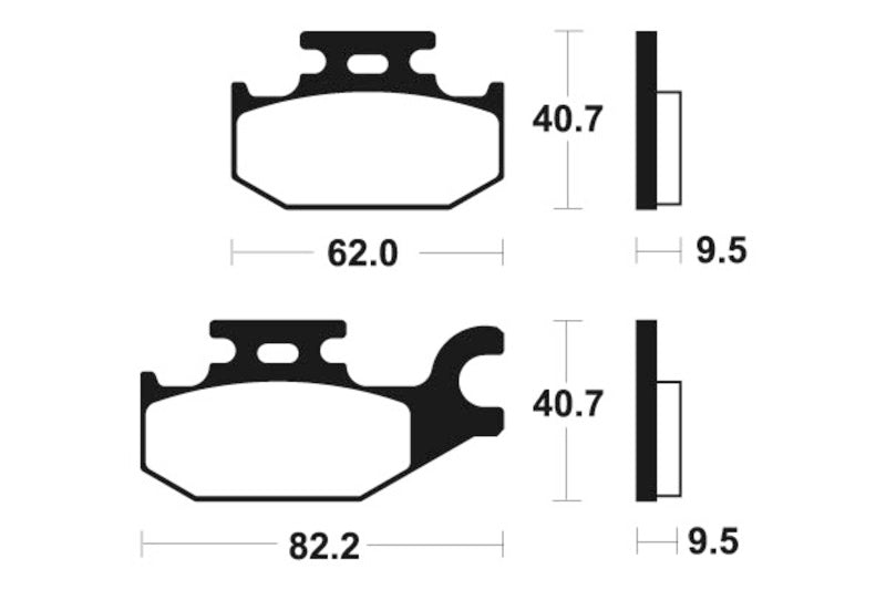 TECNIUM MX/ATV Sintered Metal Brake pads - MO254