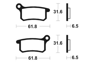 TECNIUM MX/ATV Sintered Metal Brake pads - MO283