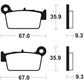 TECNIUM MX/ATV Sintered Metal Brake pads - MO290