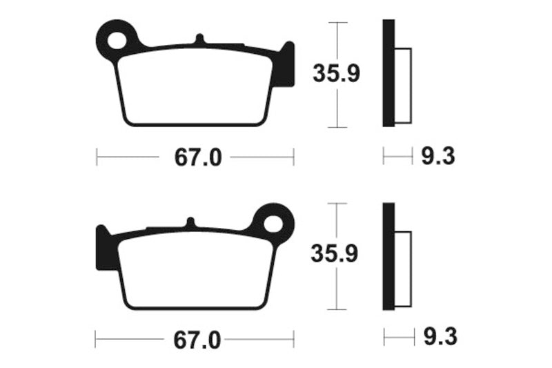 TECNIUM MX/ATV Sintered Metal Brake pads - MO290