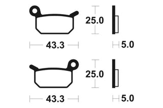 TECNIUM MX/ATV Sintered Metal Brake pads - MO294