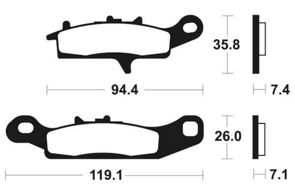 TECNIUM MX/ATV Sintered Metal Brake pads - MO301