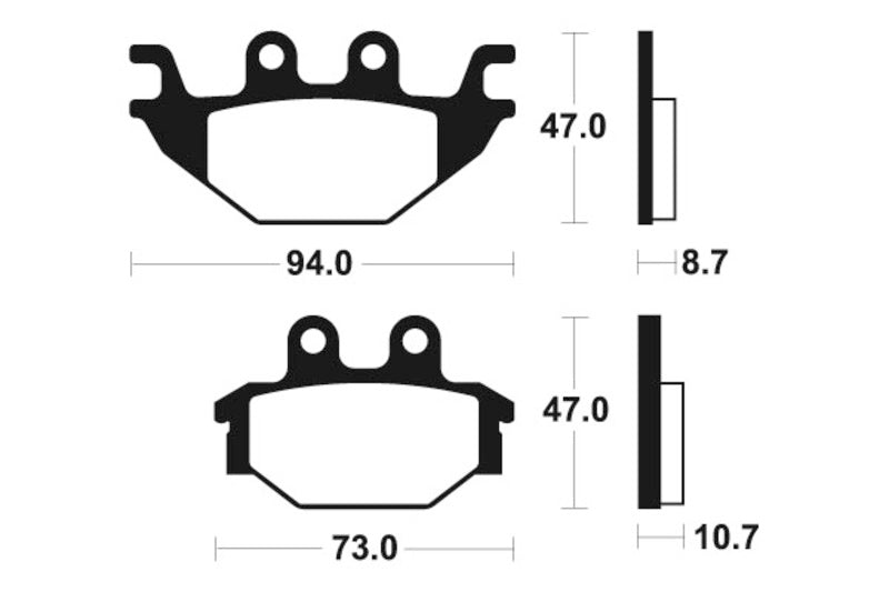 TECNIUM MX/ATV Sintered Metal Brake pads - MO310