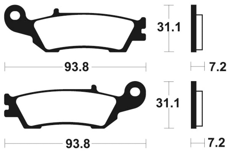 TECNIUM MX/ATV Sintered Metal Brake pads - MO340