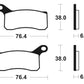 TECNIUM MX/ATV Sintered Metal Brake pads - MO366