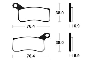 TECNIUM MX/ATV Sintered Metal Brake pads - MO366