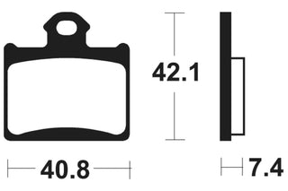 TECNIUM MX/ATV Sintered Metal Brake pads - MO372