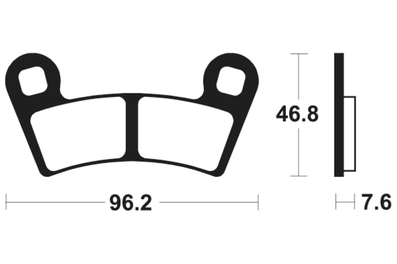 TECNIUM MX/ATV Sintered Metal Brake pads - MO398
