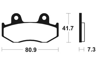 TECNIUM MX/ATV Sintermetall-Bremsbeläge - MO58 