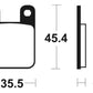 TECNIUM MX/ATV Sintered Metal Brake pads - MO59