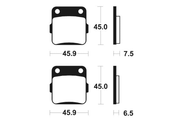 TECNIUM MX/ATV Sintered Metal Brake pads - MO62