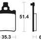 TECNIUM MX/ATV Sintered Metal Brake pads - MO74