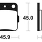 TECNIUM MX/ATV Sintered Metal Brake pads - MO84