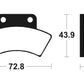 TECNIUM MX/ATV Sintered Metal Brake pads - MOA217