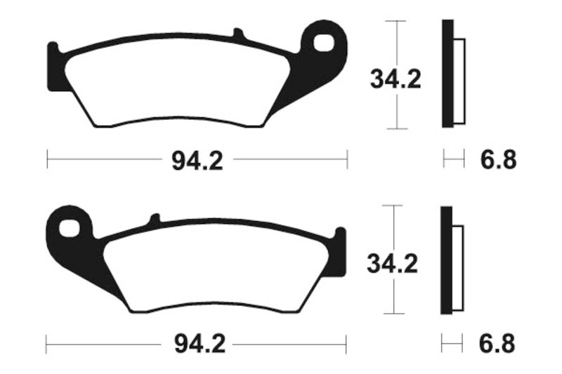TECNIUM Racing MX/ATV Sintered Metal Brake pads - MOR194