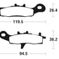 TECNIUM Racing MX/ATV Sintered Metal Brake pads - MOR226
