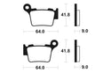 TECNIUM Racing MX/ATV Sintered Metal Brake pads - MOR291