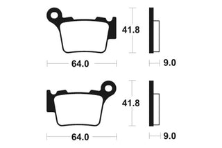 TECNIUM Racing MX/ATV Sintered Metal Brake pads - MOR291