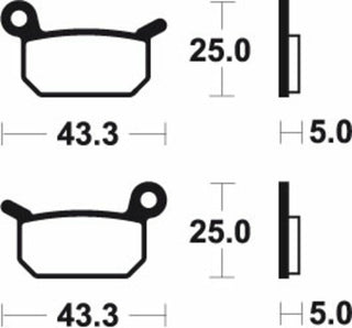TECNIUM Racing MX/ATV Sintered Metal Brake pads - MOR294