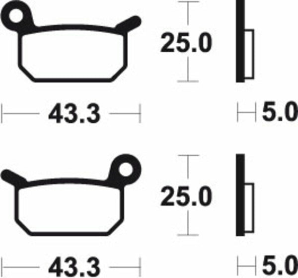 TECNIUM Racing MX/ATV Sintered Metal Brake pads - MOR294
