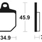 TECNIUM Racing MX/ATV Sintered Metal Brake pads - MOR343