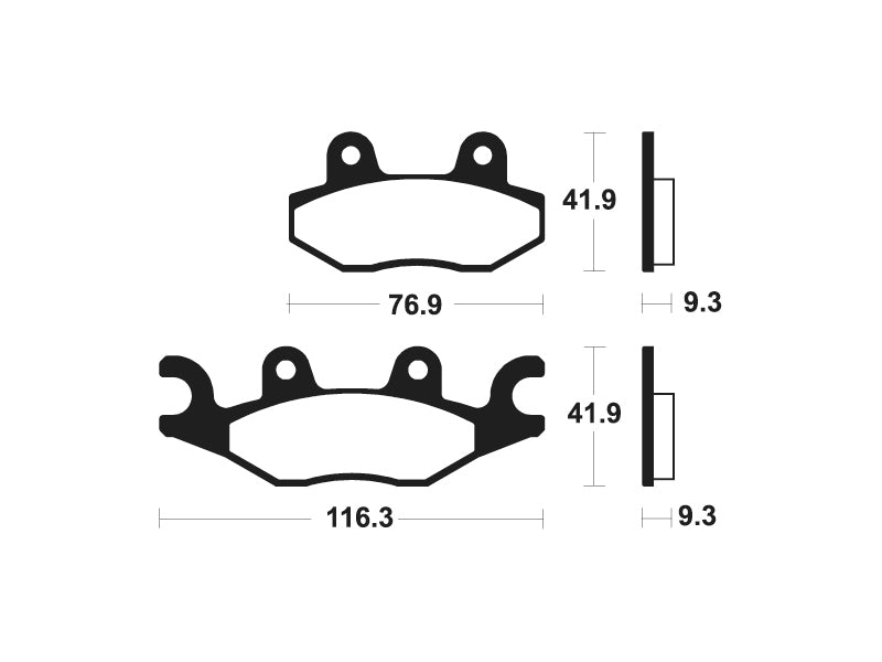 TECNIUM Racing MX/ATV Sintered Metal Brake pads - MOR378