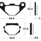 TECNIUM Racing MX/ATV Sintered Metal Brake pads - MOR46