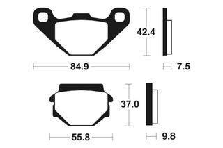 TECNIUM Racing MX/ATV Sintermetall-Bremsbeläge - MOR46 