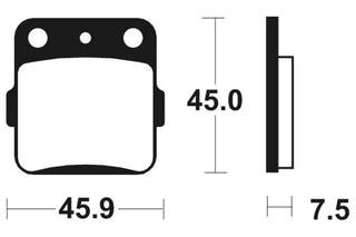 TECNIUM Racing MX/ATV Sintered Metal Brake pads - MOR92