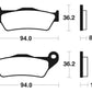 TECNIUM Street Performance Sintered Metal Brake pads - MR242