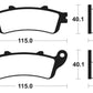 TECNIUM Street Performance Sintered Metal Brake pads - MR380