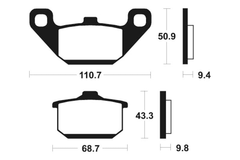 TECNIUM Street Performance Sintered Metal Brake pads - MR57