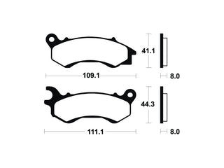 TECNIUM Maxi Scooter Sintermetall Bremsbeläge - MSS373 