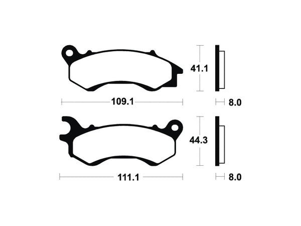 TECNIUM Maxi Scooter Sintermetall Bremsbeläge - MSS373 