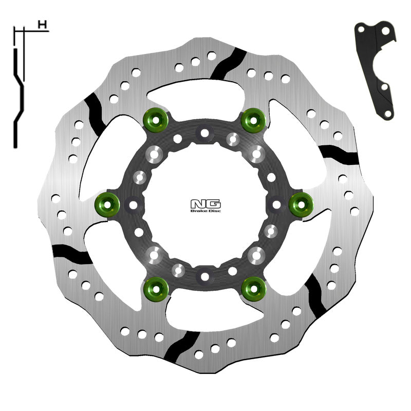 NG BRAKES Petal Floating Oversize Brake Disc Kit - 270 1150XBHK01