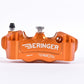 BERINGER AerotecÂ® Left Radial Brake Caliper 4 Pistons Ã˜32mm Spacing 100mm Orange