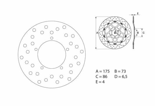 BREMBO Oro Fix Brake Disc - 68B40713