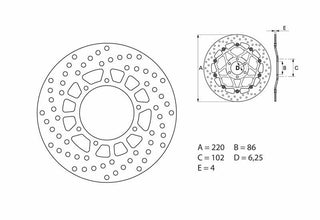 BREMBO Oro Fix Bremsscheibe - 68B40742