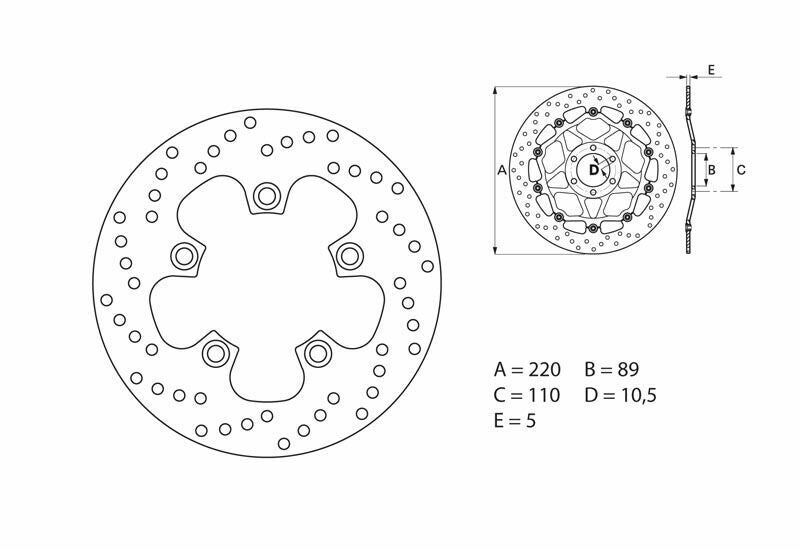 BREMBO Oro Fix Brake Disc - 68B40744