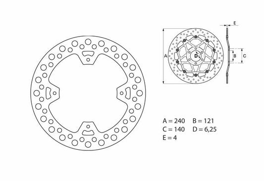 BREMBO Oro Fix Brake Disc - 68B40786
