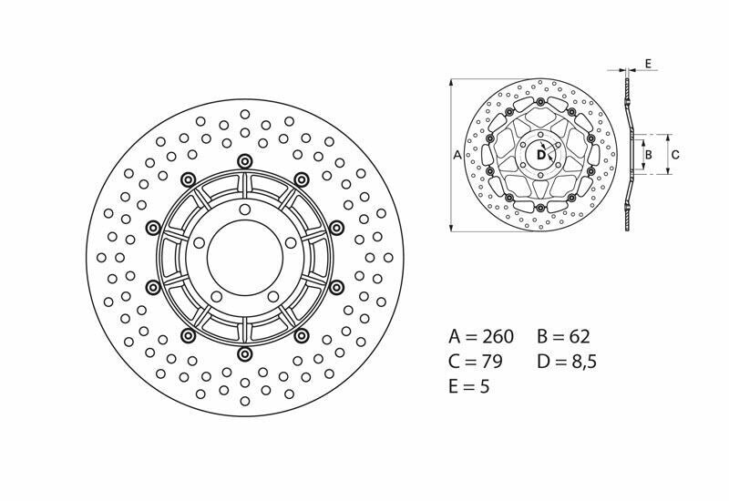 BREMBO Oro Fix Brake Disc - 68B407B1