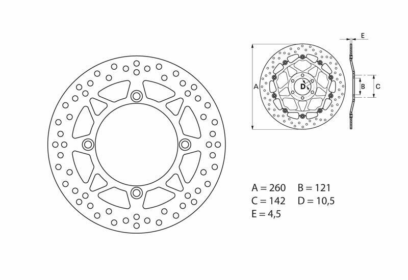 BREMBO Oro Brake Disc Round Fix