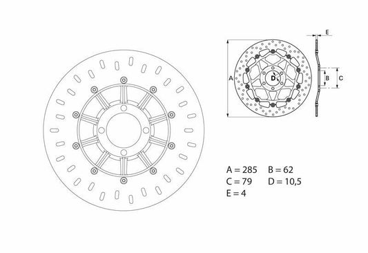 BREMBO Oro Fix Brake Disc - 68B407D2