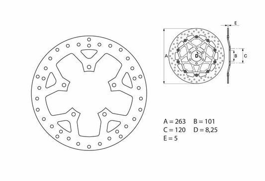 BREMBO Oro Fix Brake Disc - 68B407D9