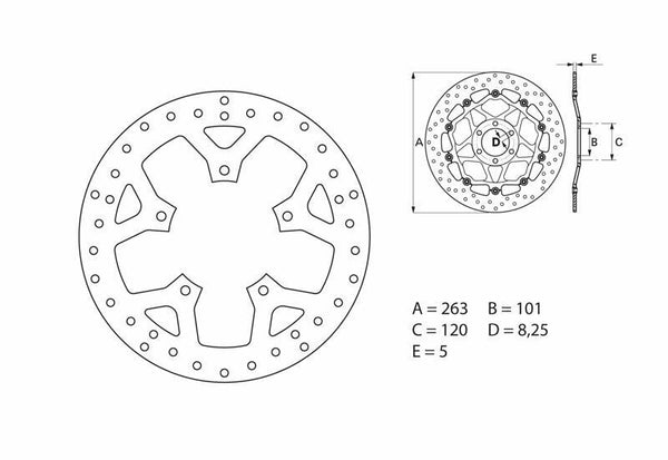 BREMBO Oro Fix Brake Disc - 68B407D9